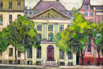 Амстердам. Дом, в котором в 1697 году жил Петр I. 2010. Холст, масло. 60х80